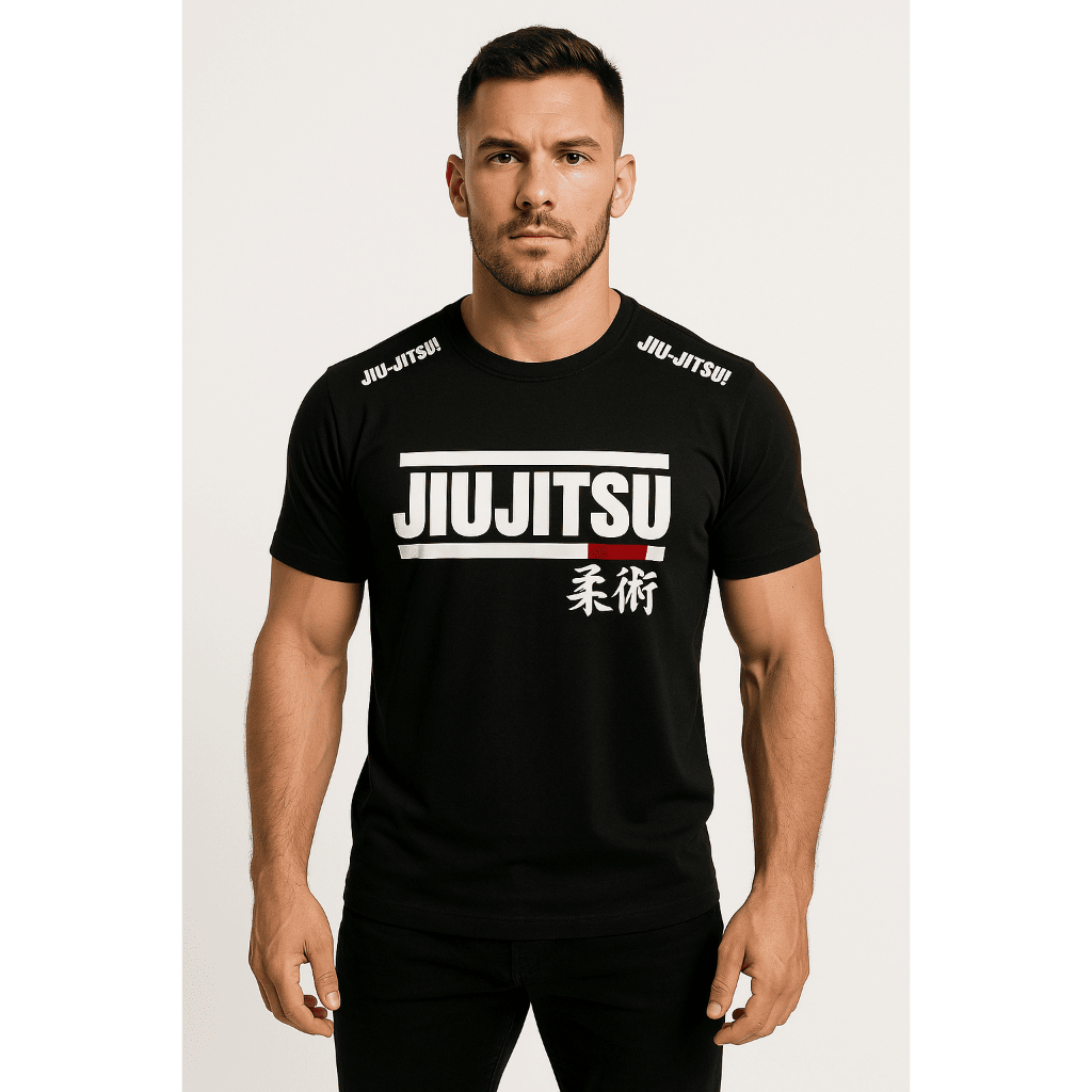 Camisa de Jiu-Jitsu Nogi Masculina BJJ MMA Muay Thai Defesa Pessoal Treino Academia