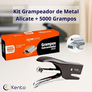 Grampeador Alicate Metal Resistente com 5000 Grampos Jocar para Escritórios Delivery Lojas Comércios em Oferta na Shopee