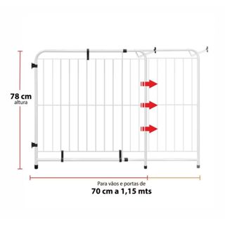 Portão Expansivo Extensivo Proteção 70 a 115 cm Cachorro Cães Pet em Oferta na Shopee