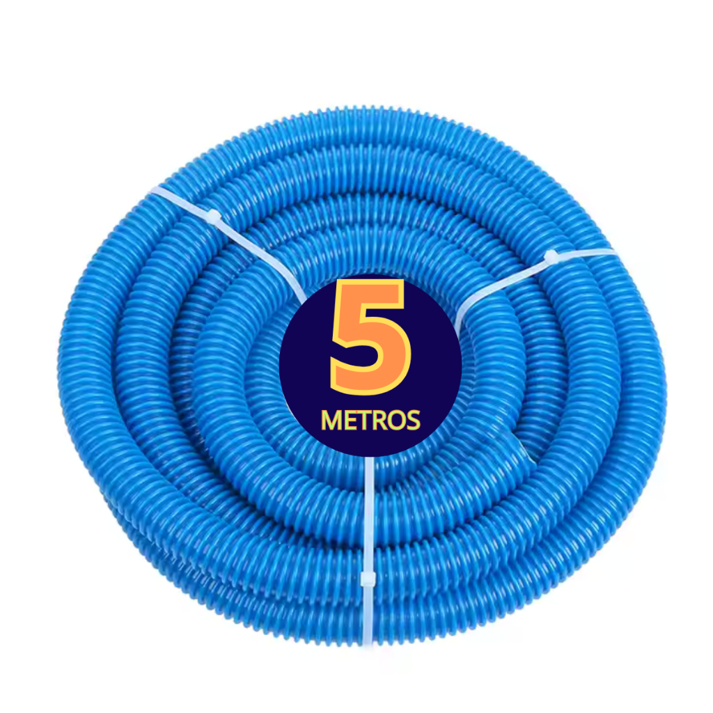 Mangueira para piscina 5 metros aspiração e limpeza 38mm PVC em Oferta na Shopee