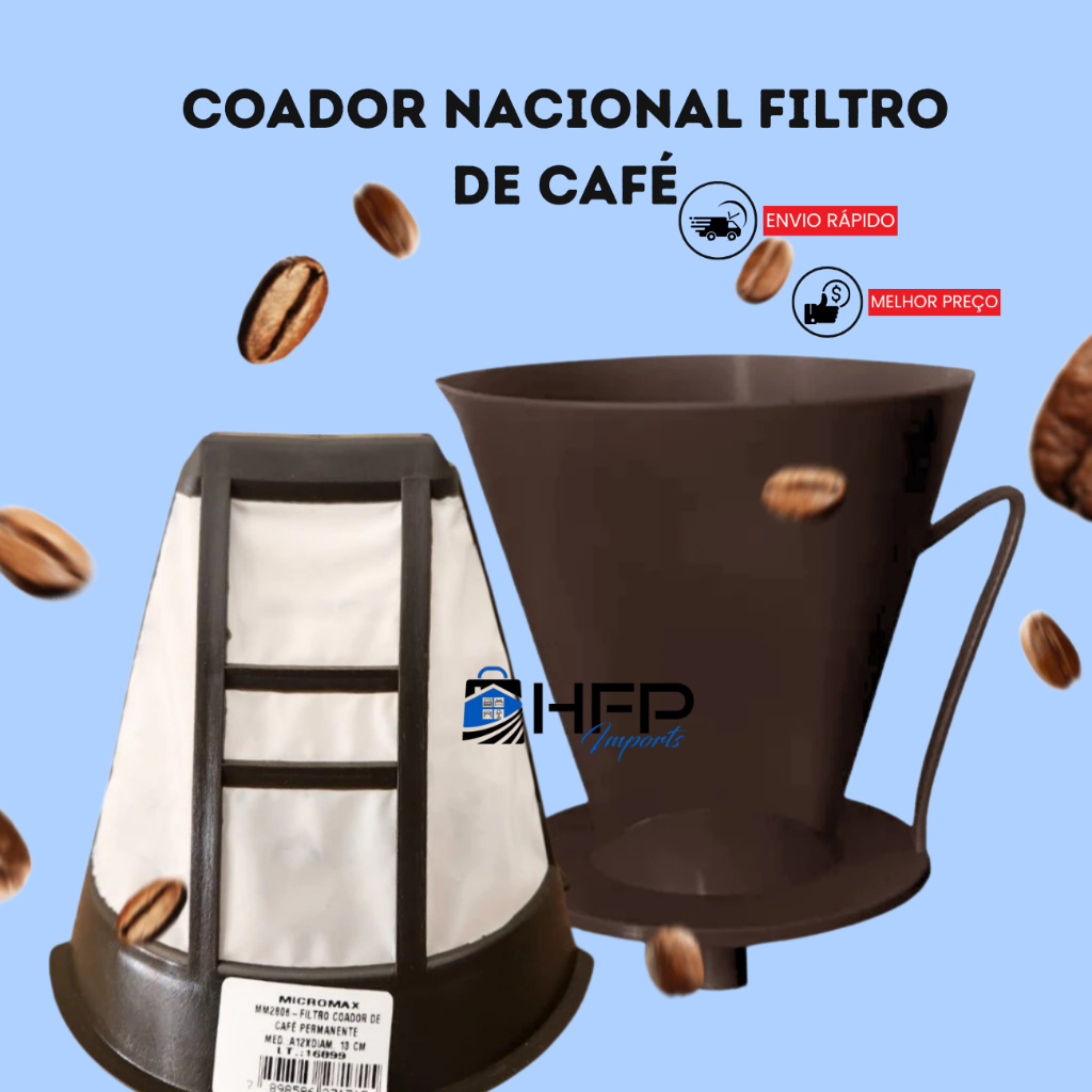 Coador Nacional Filtro de Café 103 Peneira Polipropileno Sem Uso de Papel