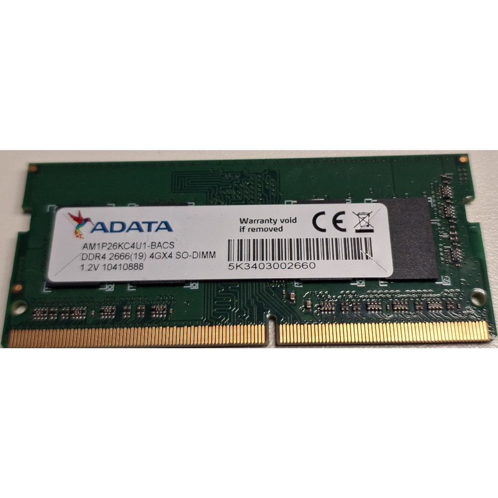 Memória ADATA 4Gb PC4 2666MHz para notebooks