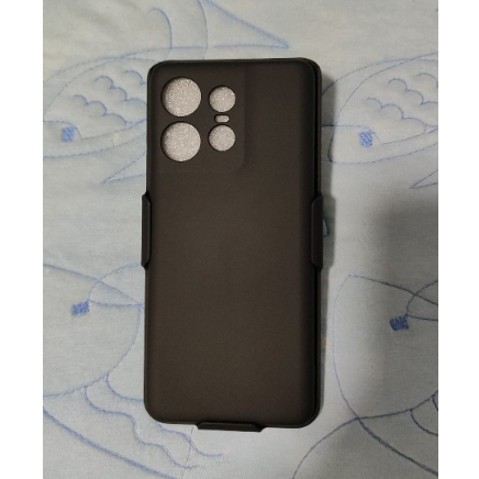 Capa Suporte Cintura Case Motorola Moto EDGE 50  Pro Preta Com Capa de Silicone da Camurça
