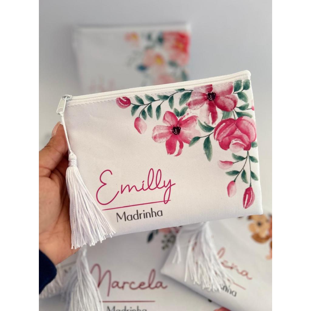 Kit 4 Necessaire personalizada com nome madrinhas, casamentos, formaturas, 15 anos, festas e eventos