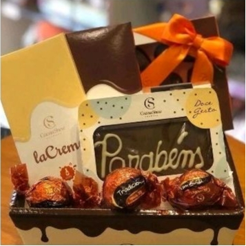 Cesta de Chocolate Para Presente com 8 Chocolates - Cacau Show