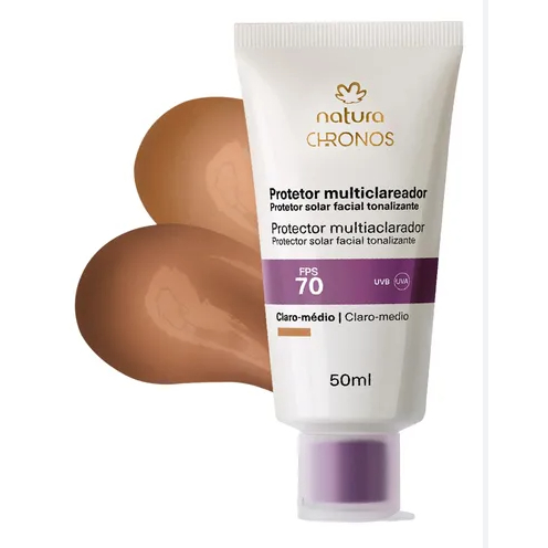 “Protetor Solar Clareador Natura Chronos  FPS 70 - 50ml Produto novo e original