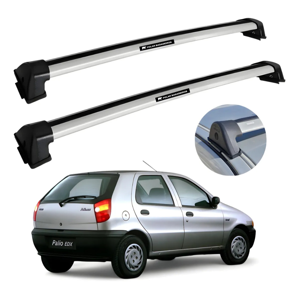 Rack De Teto Em Aluminio Para Fiat Palio 1997 Á 2015 4pts envio rapido