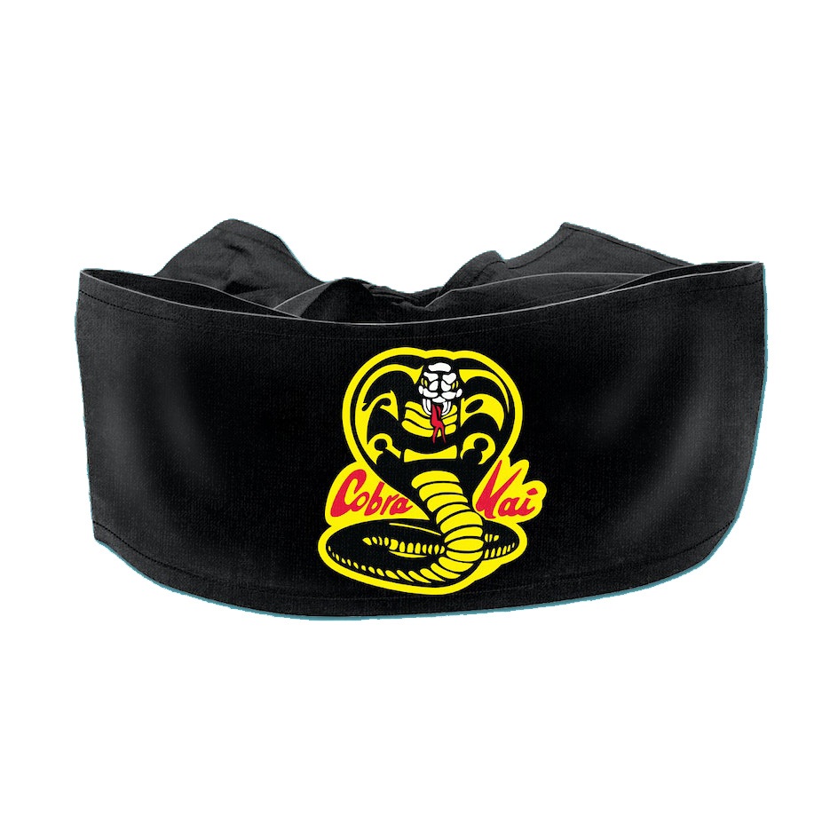 Bandana Preta Logo Cobra Kai Estilosa para Fãs da Serie que Renasceu o Universo do Karatê Kid