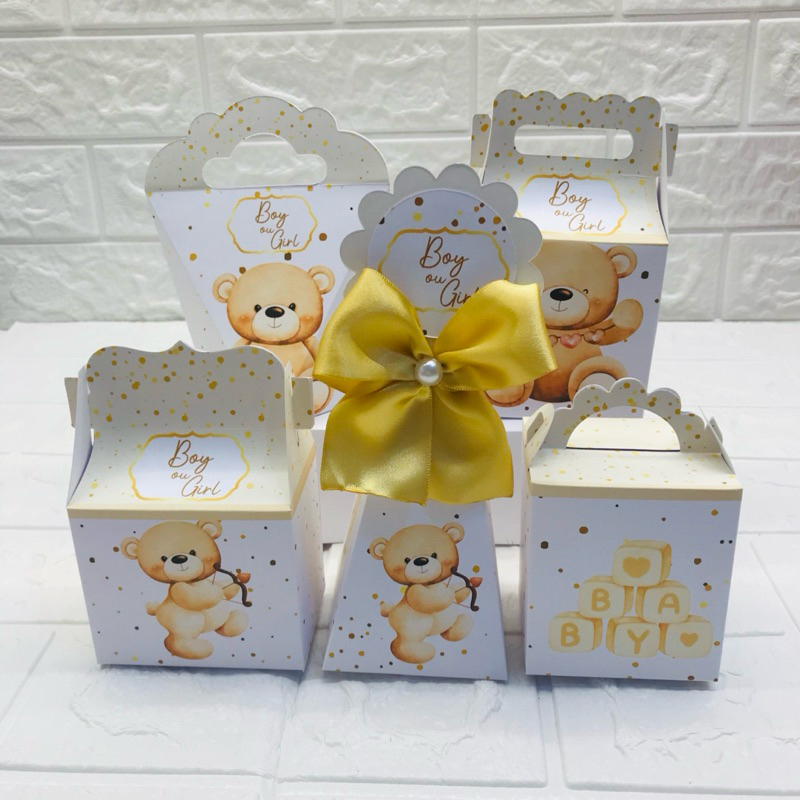 Personalizados Cha revelação / Ursinho (PEGUE E MONTE) - kit festa - lembrancinha