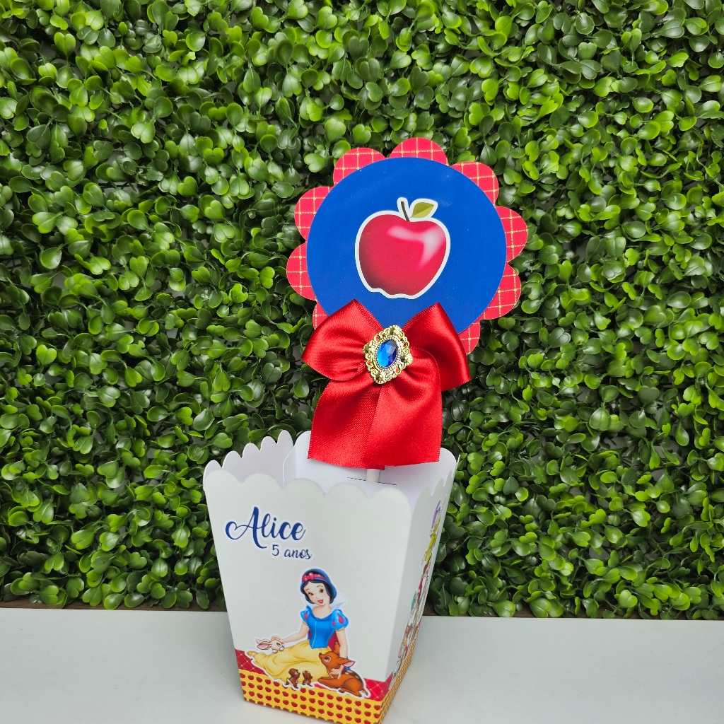 Centro de Mesa Cachepot BRANCA DE NEVE - Festa infantil - Aniversário - Centro de Mesa