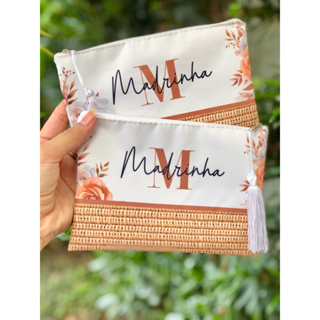 kit 7 unid. necessaire bolsinha terracota mimo MADRINHAS DE CASAMENTO lembrança convite casamento madrinhas noiva em Oferta na Shopee