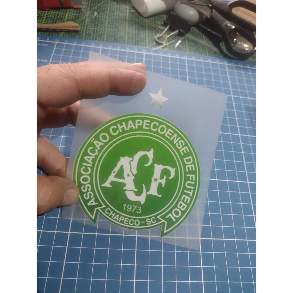 Adesivo Têxtil Termocolante Chapecoense Fácil aplicação Ferro de Passar