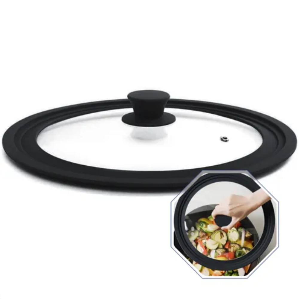 Tampa De Vidro Avulsa Universal Adaptável P/ Panela Avulsa silicone Retrátil Tampa de Panela