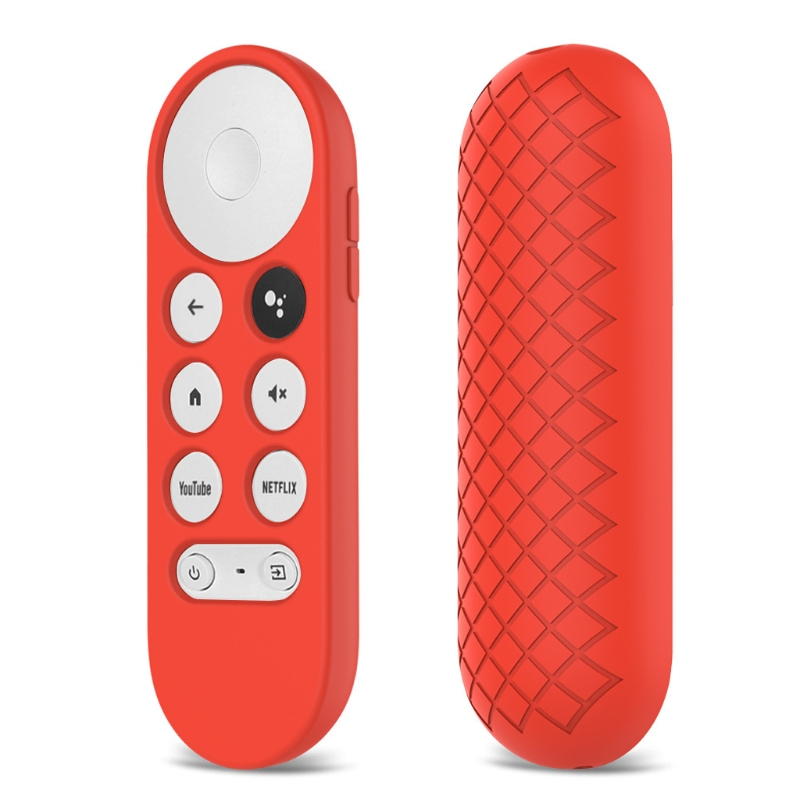 Capa De Silicone Fechada P/ Controle Google Tv Chromecast 4k Vermelho