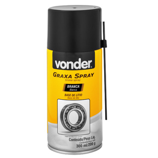 Graxa em spray branca base de lítio 300 ml/200g Vonder em Oferta na Shopee