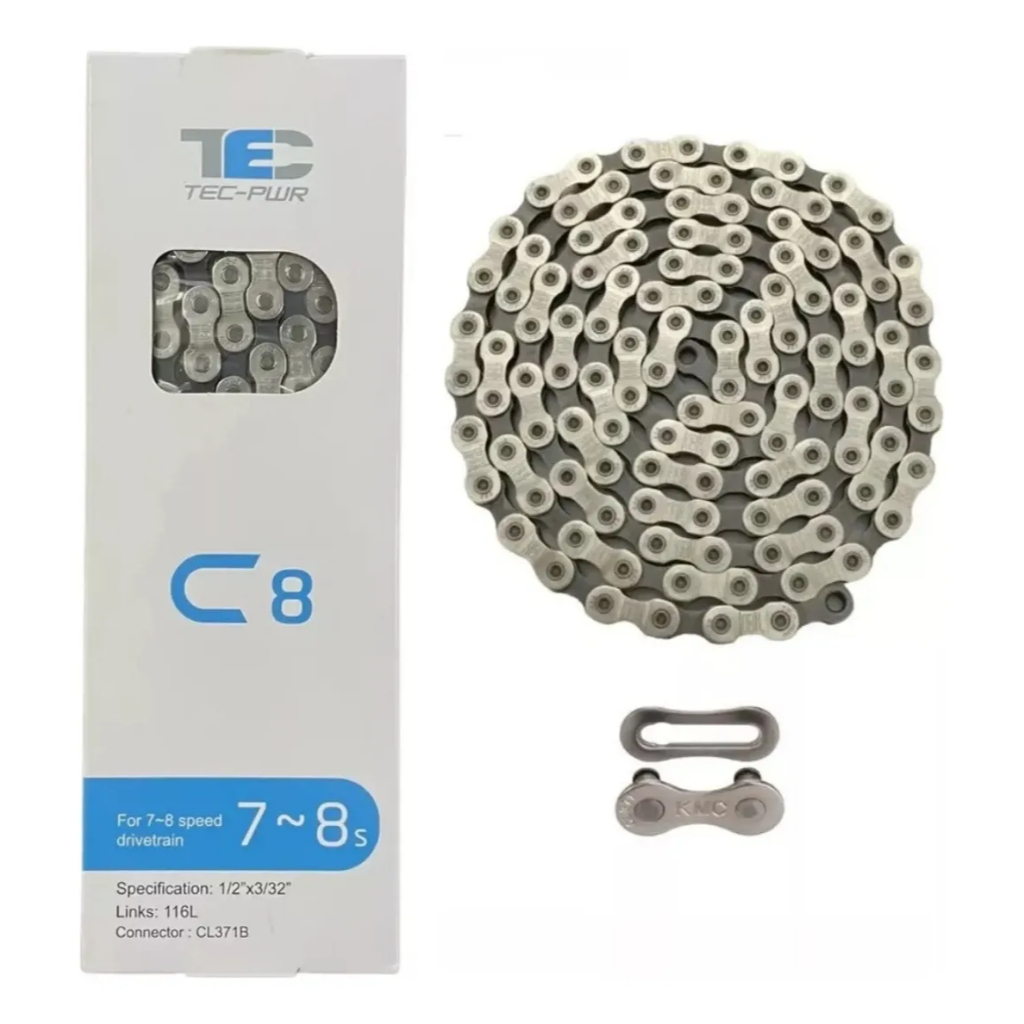 Corrente Tec C8 Com Power Link 7v 8v Index Bike Compatível Com Shimano Sram em Oferta na Shopee