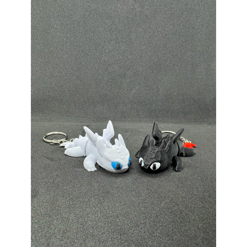 Boneco Chaveiro Dragão Banguela articulado - Fúria da Luz - Furia da noite Como treinar o seu dragão