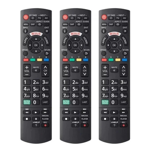 Controle Compatível Com Tv Smart Panasonic Netflix C/3 Pcs