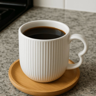 Conj 4 Xicaras Cafe 90ml + 4 Pires de Bambu Hauskfraft em Oferta na Shopee