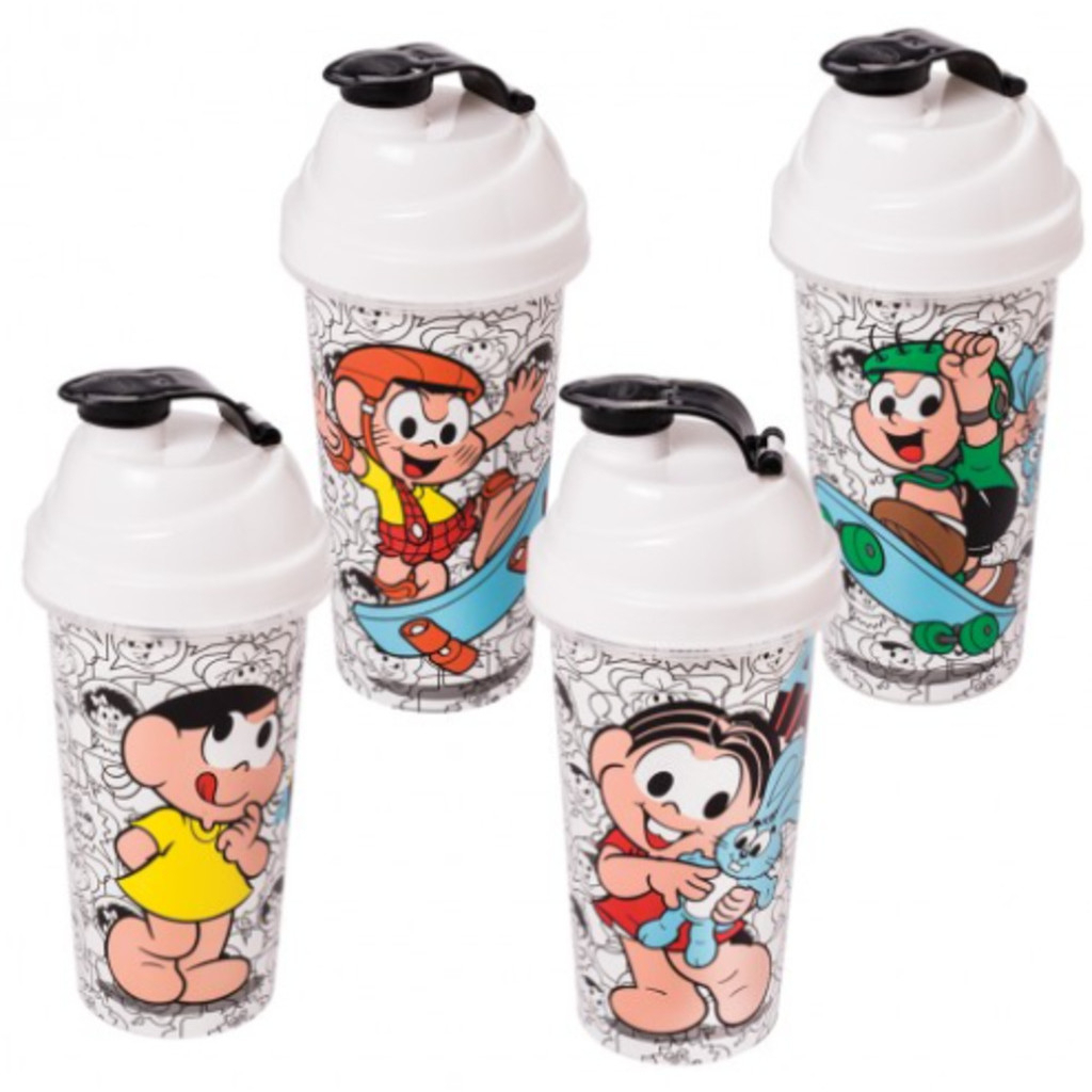 Copo Shakeira Decorada Turma Da Mônica 580ml Plástico - Plasutil