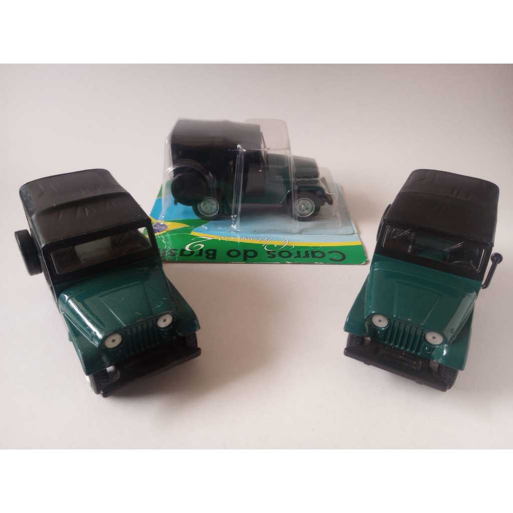 Miniatura Coleção Carros do Brasil Jeep Willys Fricção Colecionáveis Raridade