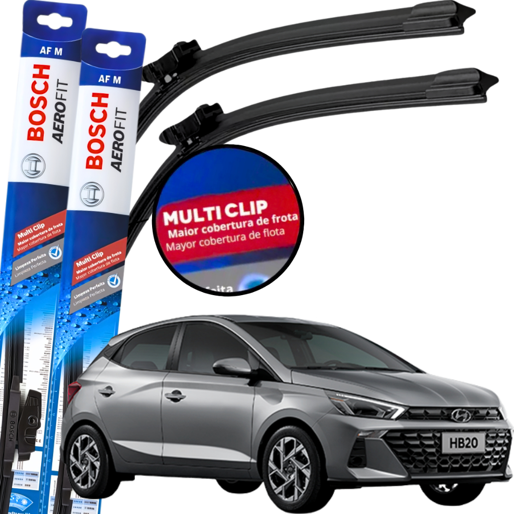 Par Palheta Limpa Para Brisa HB20 2020 à 2024 Multiclip Bosch