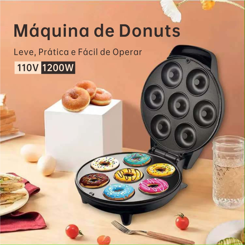 Imagem Máquina de Donuts Elétrica 7 Cavidades 110V – Rápida, Compacta e Fácil de Usar