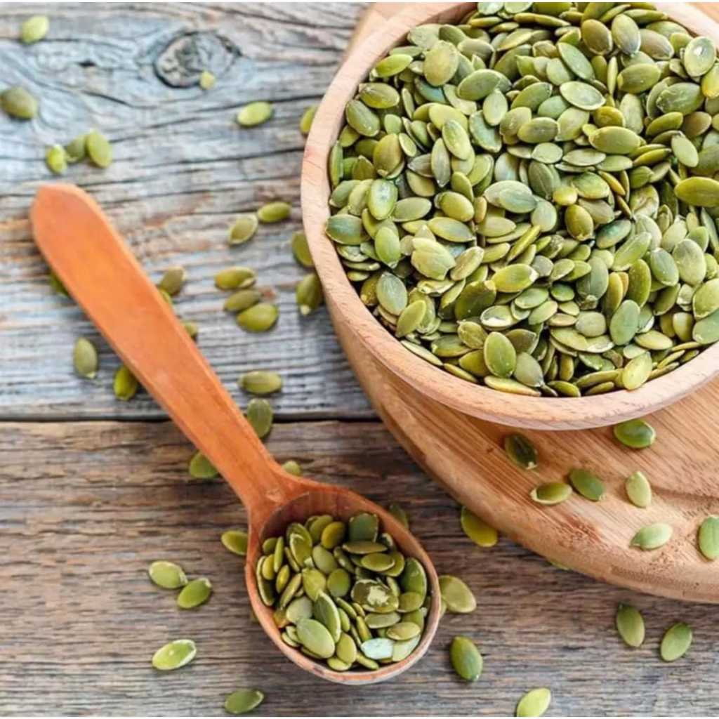 SEMENTE DE ABOBORA SEM CASCA CRUA 1KG / 500g em Oferta na Shopee