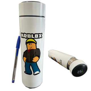 Garrafa Térmica personalizada com nome Digital Com Termômetro 500ML Roblox Jogo infantil Adulto em Oferta na Shopee