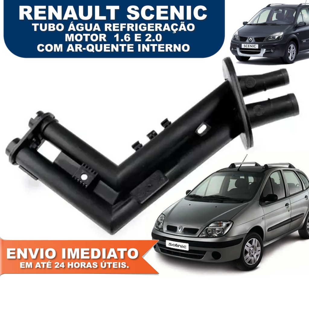 Tubo Duto De Água Motor Radiador com Ar Quente Renault Scenic 1.6 e 2.0 Novo Com Nota Fiscal