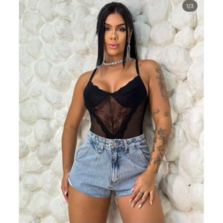 Body Bory Tule Com Renda E Aro em Oferta na Shopee
