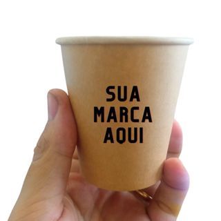 Copo 180 ml Kraft Personalizado - Pacote com 50 unidades