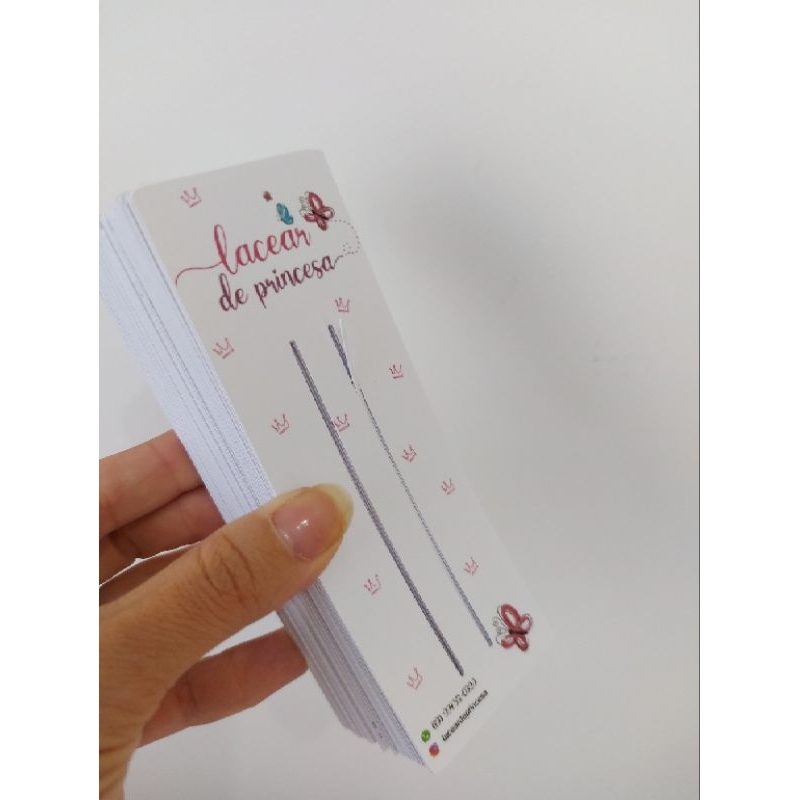 50 tags 14x5cm para laços