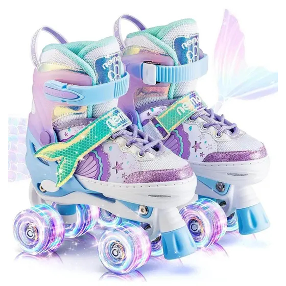 Patins 4 Rodas Com Led Patins Infantil Menina Linda