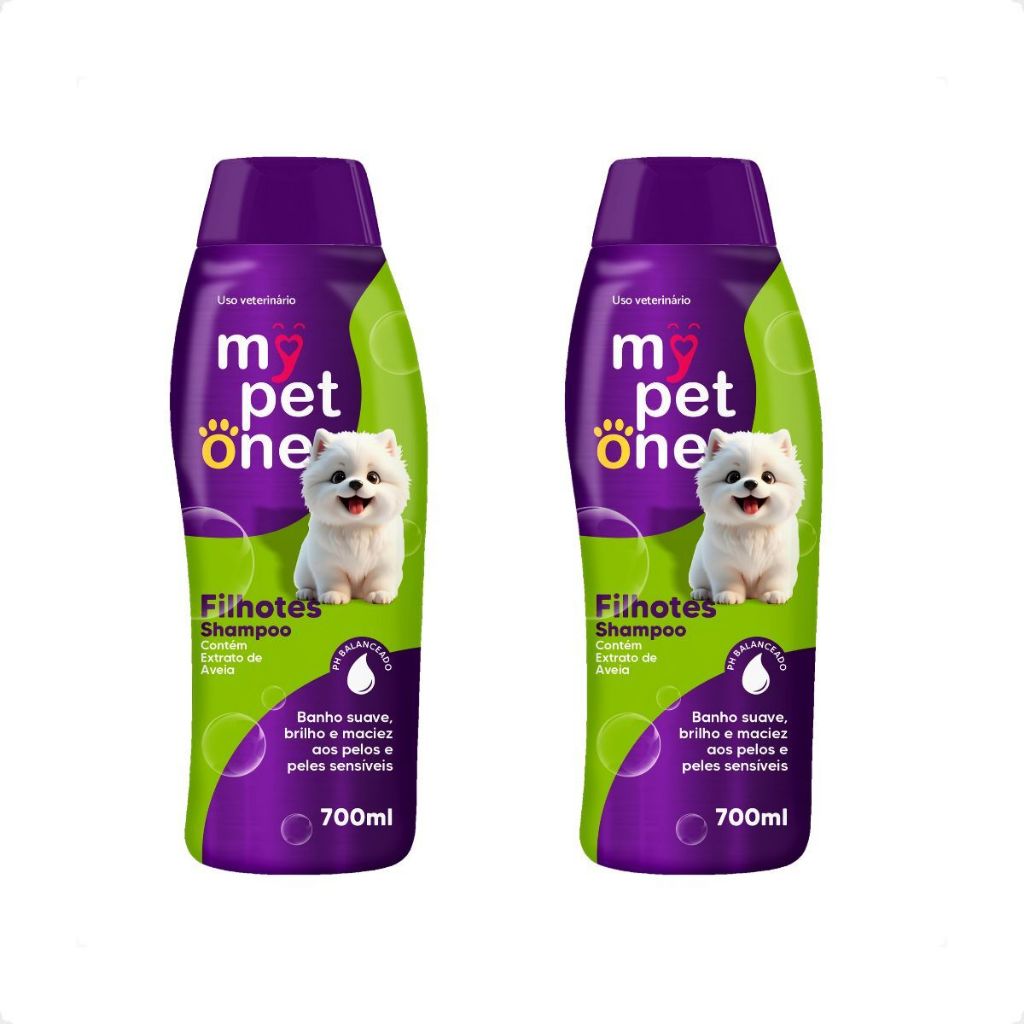 Kit 2 Shampoo Filhotes Mypetone - 700mL em Oferta na Shopee
