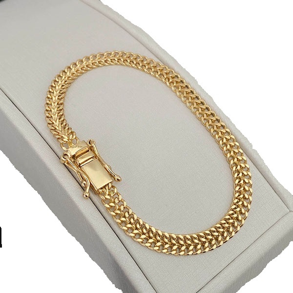 Pulseira com Feicho Lacraia Banhado a Ouro 18k em Oferta em Oferta na Shopee