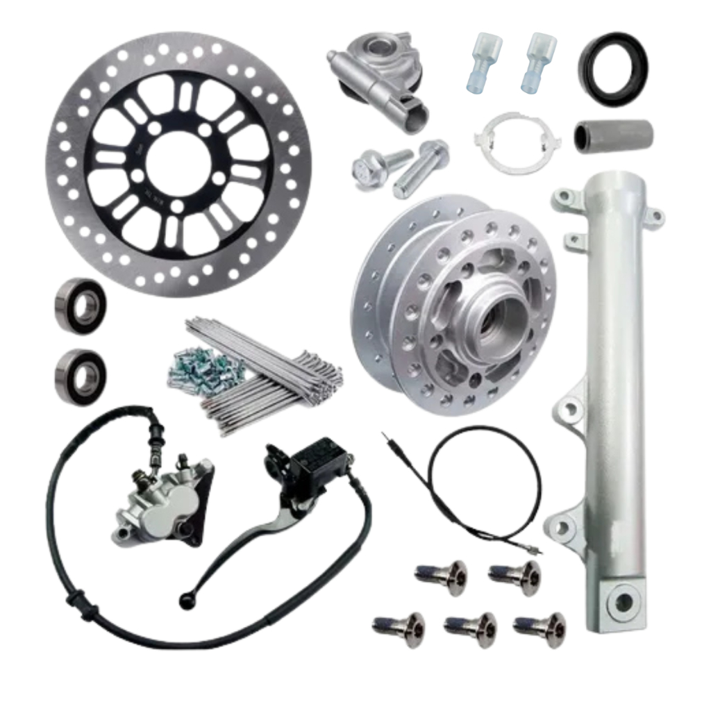 Kit Sistema Freio A Disco Cg Titan Fan 150 Mix 2009/2013 Cubo Raio 4mm Burrinho Pinça Flexível Stilo