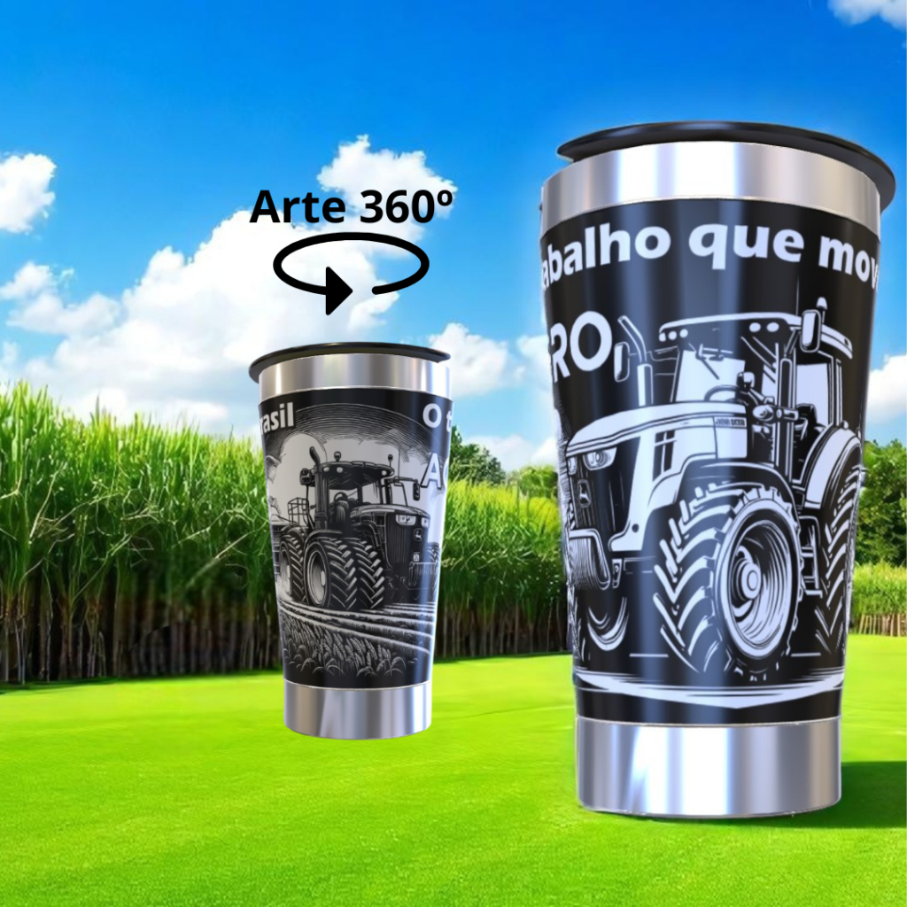 Copo Térmico CANECA 709ML 360º graus Personalizado a Laser Tema: AGRO 473ML CUIA 350ML LONG NECK 6EM1 idéias de presente em Oferta na Shopee