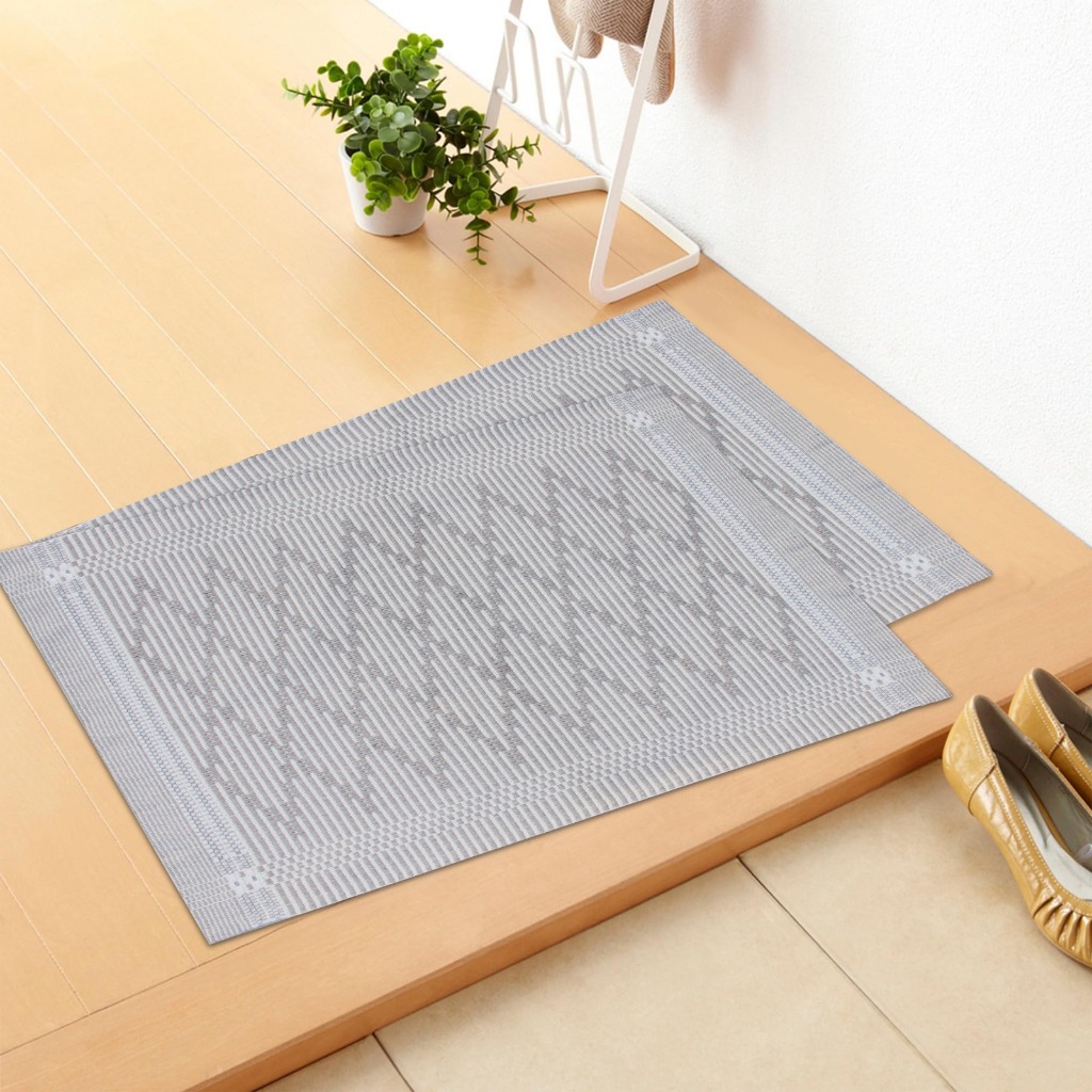 Kit 2 Tapetes Pequeno Safira 0.47 x 0.72 Algodão Cozinha Porta em Oferta na Shopee