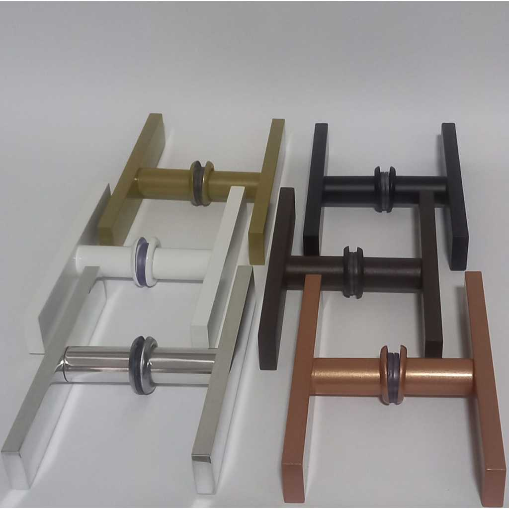 Puxador 1 Furo 15cm  Barra Chata Para Porta de Vidro ou Box de Banheiro