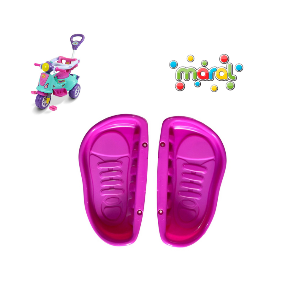 Apoio dos Pés para Triciclo Maral Avespa Pedal Bicicletinha Bebê Infantil Pedana Pedaleira - Par