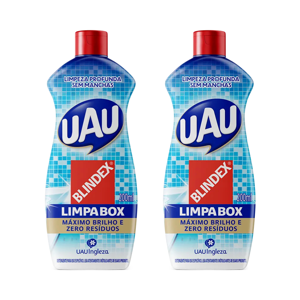Limpa Box UAU Blindex 200ml Kit com 2 ou Unitário (Escolha a quantidade, ENVIO IMEDIATO) em Oferta na Shopee