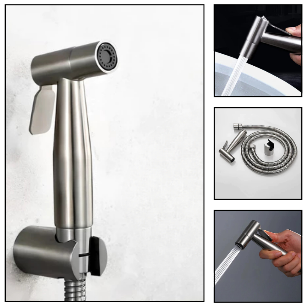 DUCHA HIGIÊNICA PULVERIZADOR EM AÇO INOX 304 GATILHO RESISTENTE
