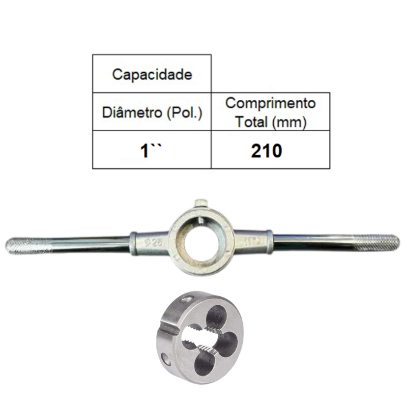 PORTA COSSINETE CAPACIDADE 1 POLEGADA +  COSSINETE MANUAL AÇO LIGA M8 X 1,0 - ANSI - ROCAST