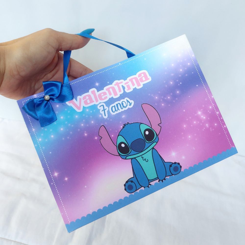 Sacolinha Stitch Personalizado / Lembrancinha para Festa Aniversário