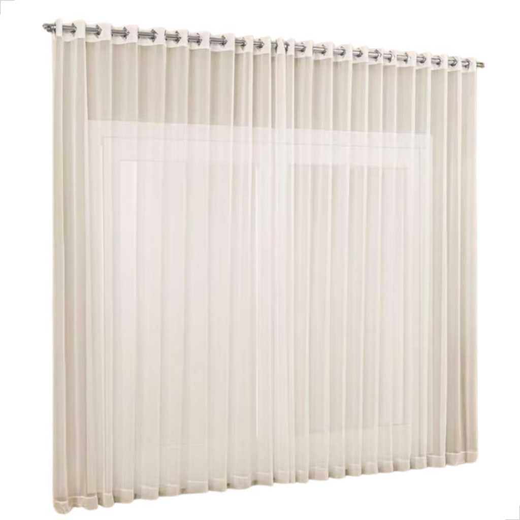 Cortina de Voil Para Sala e Quarto 9,00x2,70 Para Varão Simples