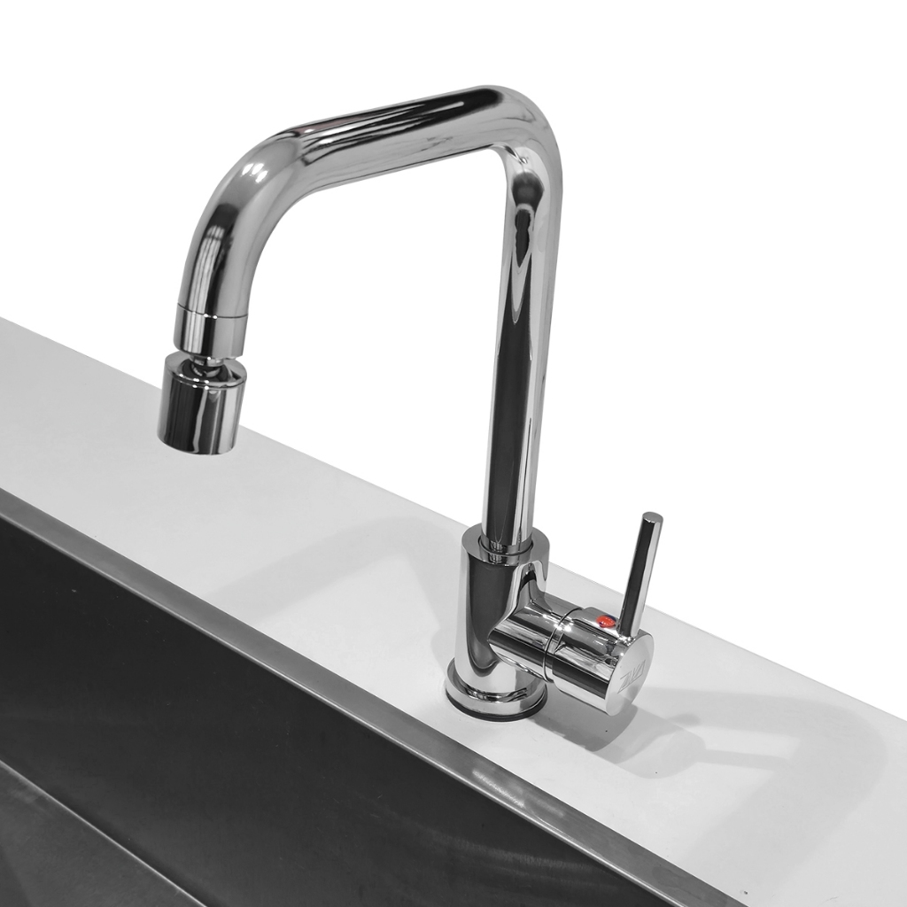 Torneira Slim Gourmet de Cozinha Bancada Pia Inox Cromada ou Mate Registro Misturador Monocomando