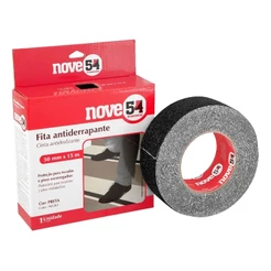 Fita Antiderrapante 55mm x 15m Escada Piso Interno Externo 15m Adesivo Cor Preto Nove54 Envio Imediato