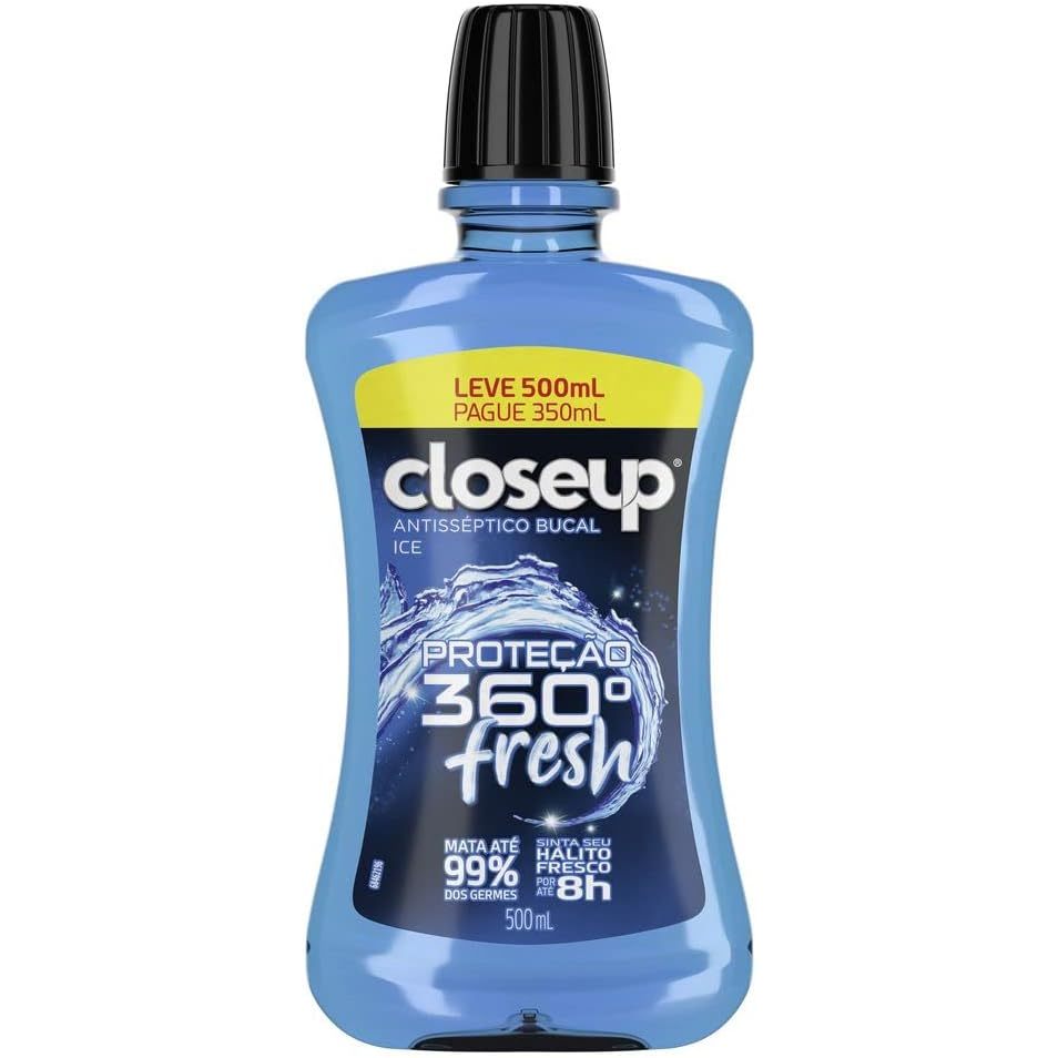 Anti-Septico Close Up Ice Com Alcool 500ml em Oferta na Shopee