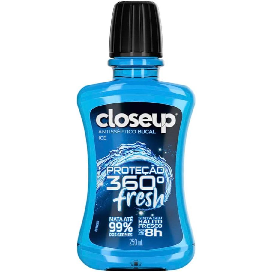 Anti-Septico Close Up Ice Com Alcool 250ml em Oferta na Shopee